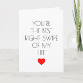 人生最高の右スワイプのあなたにバレンタイン カード (正面)