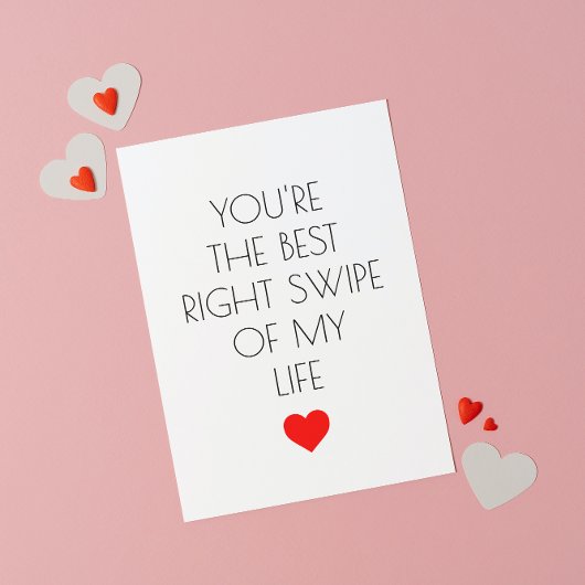 人生最高の右スワイプのあなたにバレンタイン カード