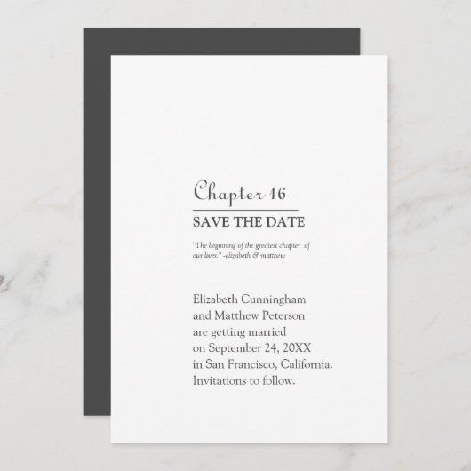 人生最高の章｜ウェディング セーブザデート (正面/裏面)