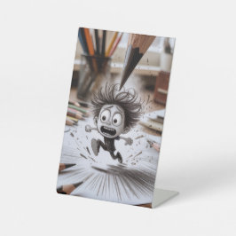 人生来へのスケッチ-クリエイティブ不安スケッチ 台座サイン