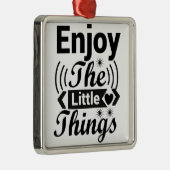 人生楽しむの小さな事柄 メタルオーナメント (右)