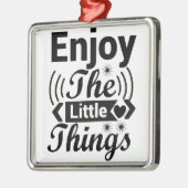 人生楽しむの小さな事柄 メタルオーナメント (左)