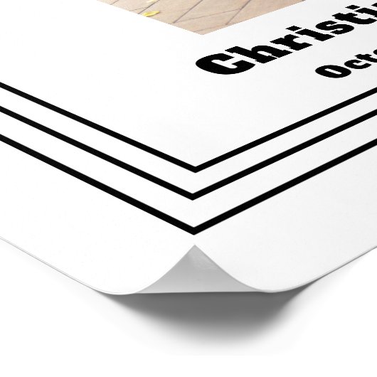 人生祝の黒人写真葬儀 ポスター (角)