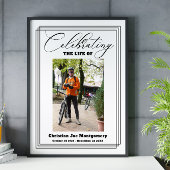 人生祝の黒人写真葬儀 ポスター