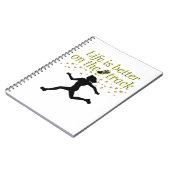 人生素晴らしは軌道に乗った方がデザインだ ノートブック (左側)