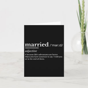 人生結婚したのおもしろい定義ジョークのユーモア結婚 カード