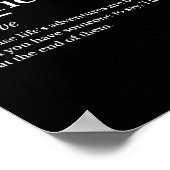 人生結婚したのおもしろい定義ジョークのユーモア結婚 ポスター (角)