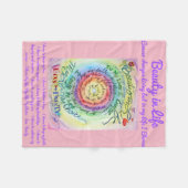 人生美しいがん詩ソフトフリースブランケット フリースブランケット (正面(横))