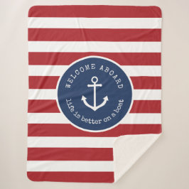 人生航海のはボートの毛布の上で良い大規模 シェルパブランケット