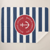 人生航海のはボートの毛布の上で良い大規模 シェルパブランケット (正面(横))