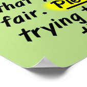 人生親愛は公平ではないストップおもしろいポスター ポスター (角)