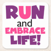 人生走を受け入れる スクエアペーパーコースター (正面)