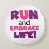 人生走を受け入れる ラウンドクッション (正面)