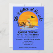 人生退職したは湖の魚釣り漫画で良い 招待状 (正面)