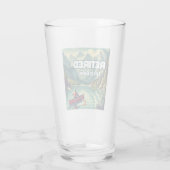 人生退職したは良い赤カヌー タンブラーグラス (裏面)