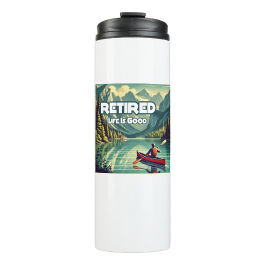 人生退職したは良い赤カヌー タンブラー (正面)