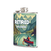 人生退職したは良い赤カヌー フラスク (左)