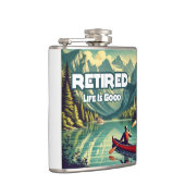 人生退職したは良い赤カヌー フラスク (右)