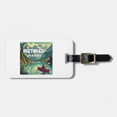 人生退職したは良い赤カヌー ラゲッジタグ (正面横)