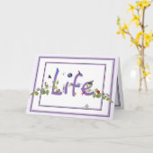 人生：ハッピーコンティニュアンスの日 カード (黄色い花)