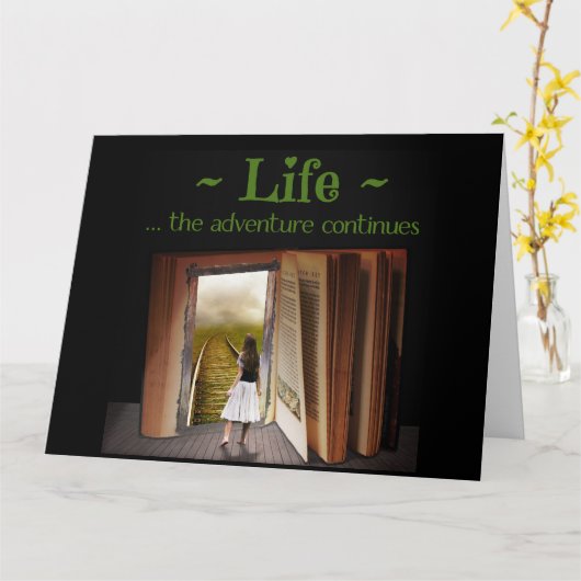 人生、冒険は続く カード (黄色い花)