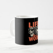 人生 愛 ワフ 犬好き コーヒーマグカップ (正面左)