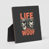 人生 愛 ワフ 犬好き フォトプラーク (正面)
