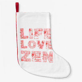 人生、愛、禅 スモールクリスマスストッキング