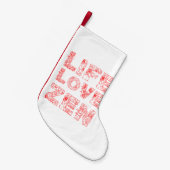 人生、愛、禅 スモールクリスマスストッキング (正面 (吊り時))