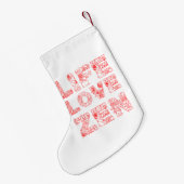 人生、愛、禅 スモールクリスマスストッキング (裏面 (吊り時))