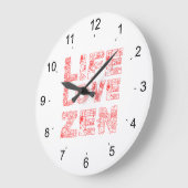 人生，愛，禅 ラージ壁時計 (傾斜)