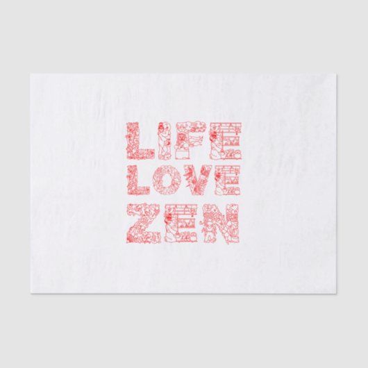人生、愛、禅 薄葉紙 (正面)