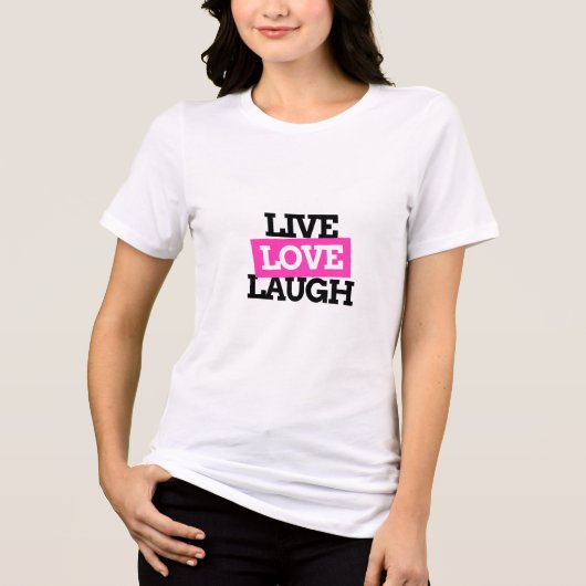 人生、愛、笑顔 トライブレンドTシャツ (正面)