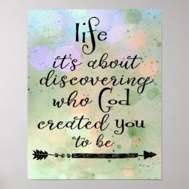 人生：神があなたを引用文にするために創造された人を発見する ポスター