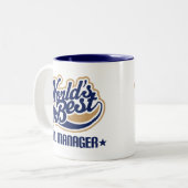 人的資源のマネージャーのギフト ツートーンマグカップ (正面左)