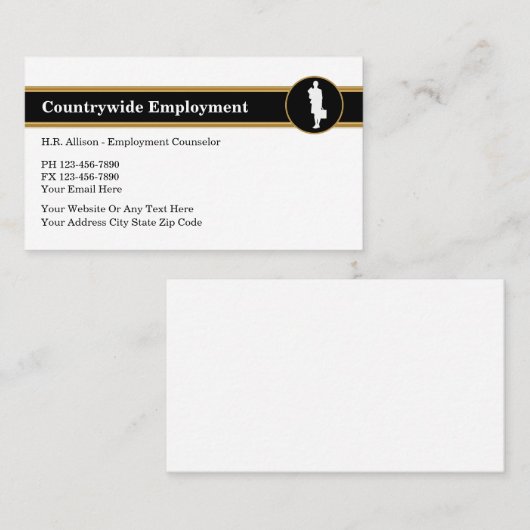 人的資源の名刺 名刺 (正面/裏面)