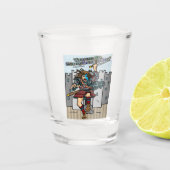 人皆死ぬ。すべての人が本当に生きていない引用文 ショットグラス (正面)