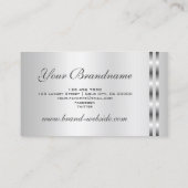 人目を引くシルバー効果プロフェッショナル及びモダン 名刺 (裏面)