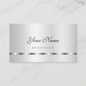 人目を引くシルバー効果プロフェッショナル及びモダン 名刺 (正面)