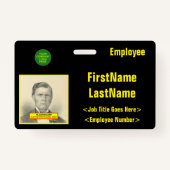 人目を引くスタッフの識別 バッジ (裏面)