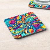 人目を引くネオン抽象芸術 コースター (左側)