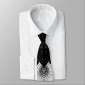 人目を引くモノクロスティプル抽象芸術ネックタイ ネクタイ (タイ)