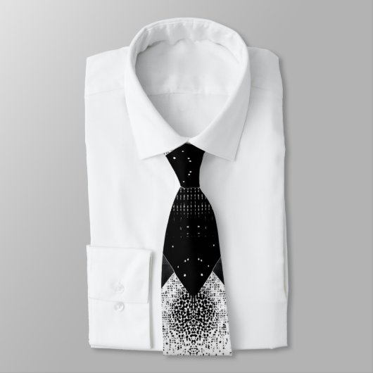 人目を引くモノクロスティプル抽象芸術ネックタイ ネクタイ (タイ)