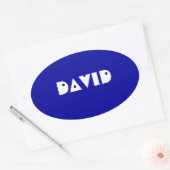 人目を引く名前タグテンプレート 楕円形シール (封筒)