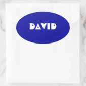 人目を引く名前タグテンプレート 楕円形シール (バッグ)