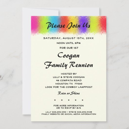 人目を引く懇親会、パーティーまたはイベント招待状 招待状 (正面)