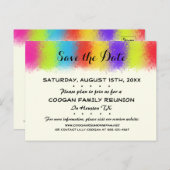 人目を引く懇親会、パーティー、またはイベント日付を保存 案内ポストカード (正面/裏面)