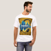 人目を引く抽象芸術タイポグラフィデザイン Tシャツ (正面フル)