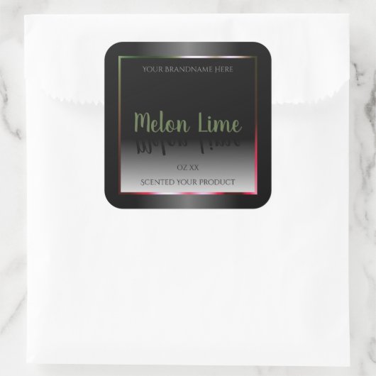 人目を引く白黒製品の包装ラベル スクエアシール (バッグ)