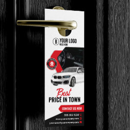 人目を引く車のディーラー車のレンタル車の採用 ドアノブサイン